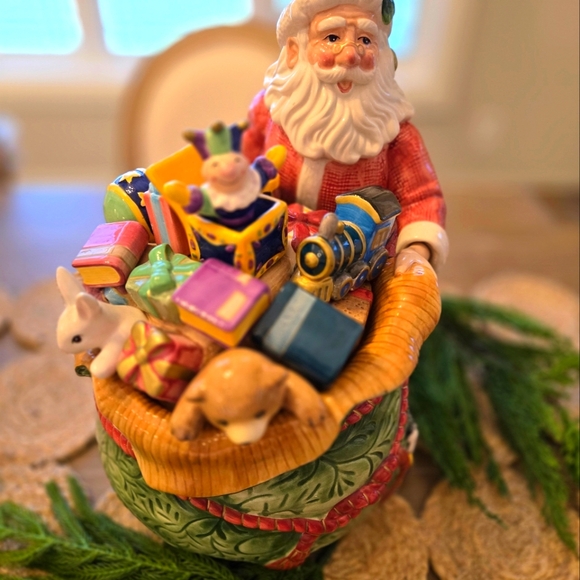 Fitz And Floyd Christmas Cookie Jar 🎅 🍪 - Picture 2 of 10